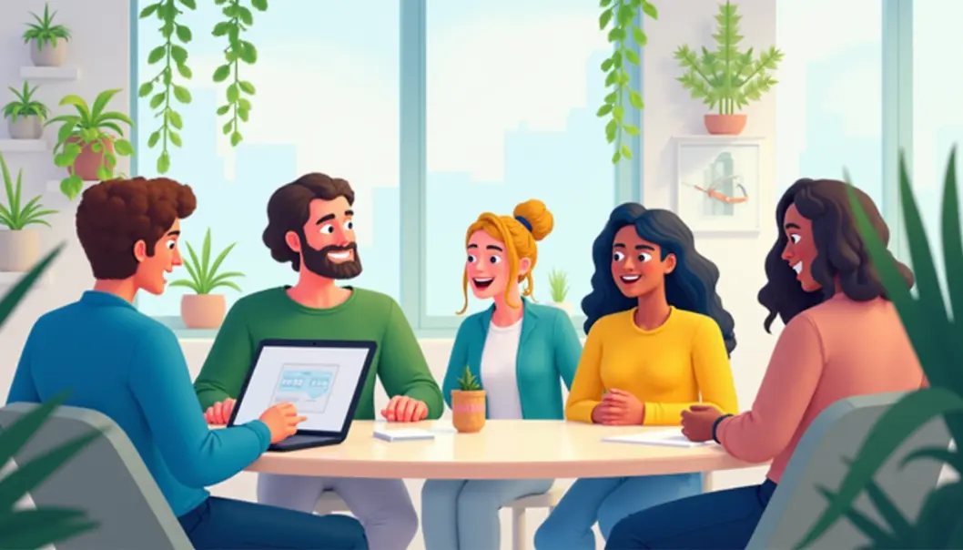 A peaceful retreat scene illustrating a freelancer happily working outdoors, representing the ideals of financial independence.